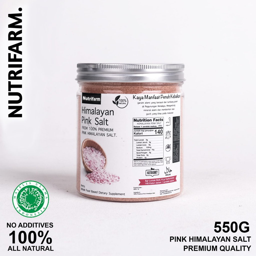 

HIMALAYAN SALT ORIGINAL 550G / GARAM HIMALAYA PREMIUM HALUS UNTUK MPASI MASAK / GARAM HIMALAYAN PINK SALT PREMIUM ORIGINAL / HIMALAYAN SALT ROCK MPASI / HIMALAYAN SALT GARAM HIMALAYA PINK BEORGANIK SAFIYA