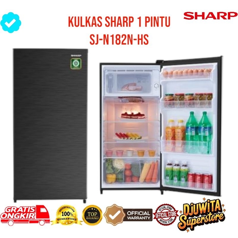 KULKAS SHARP 1 PINTU SJ-N182N-HS 166 LITER