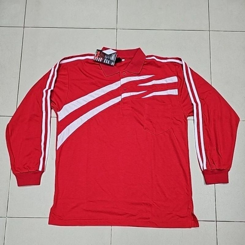 KAOS OLAHRAGA / BAJU SERAGAM OLAHRAGA SPVB BAHAN KATUN LEMBUT WARNA MERAH KOMBINASI PUTIH