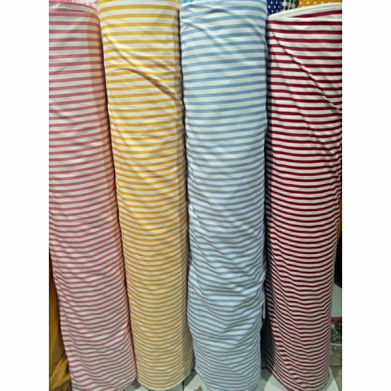 Kain Sprei Microtex Katun Motif Salur Lebar 240cm