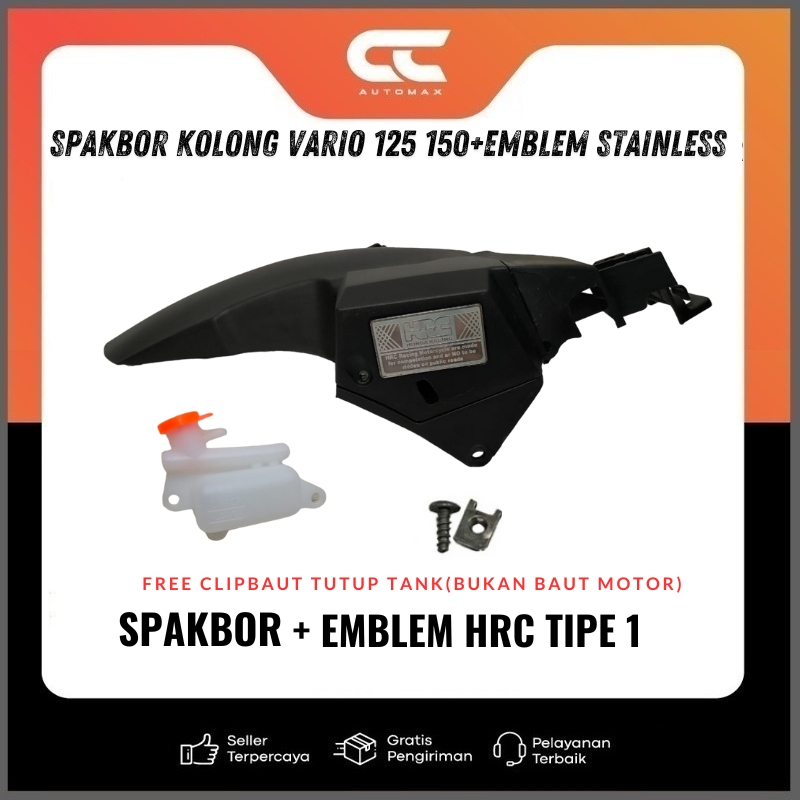 SPAKBOR KOLONG VARIO 125 150 OLD NEW CBS ISS + EMBLEM STAINLESS