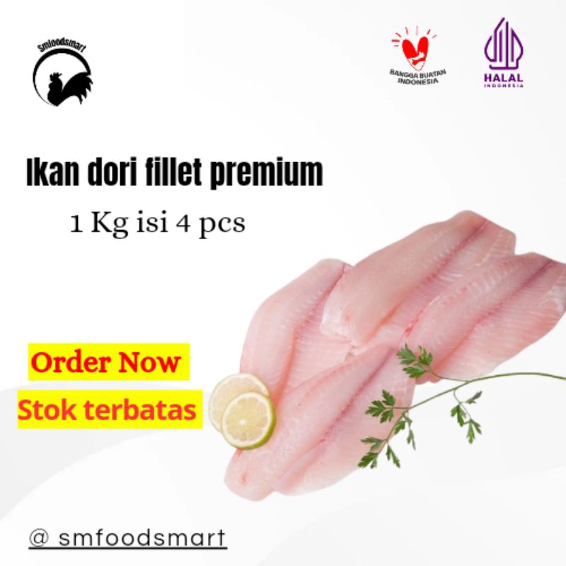 

Ikan Dori Fillet premium 1 Kg isi 4 pcs / fish and chips