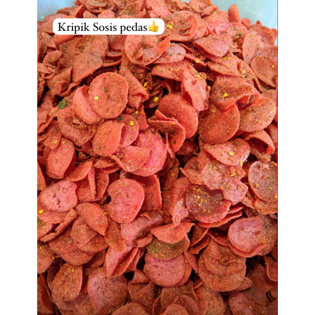 

keripik sosis goreng/sosreng 250gram rasa pedas