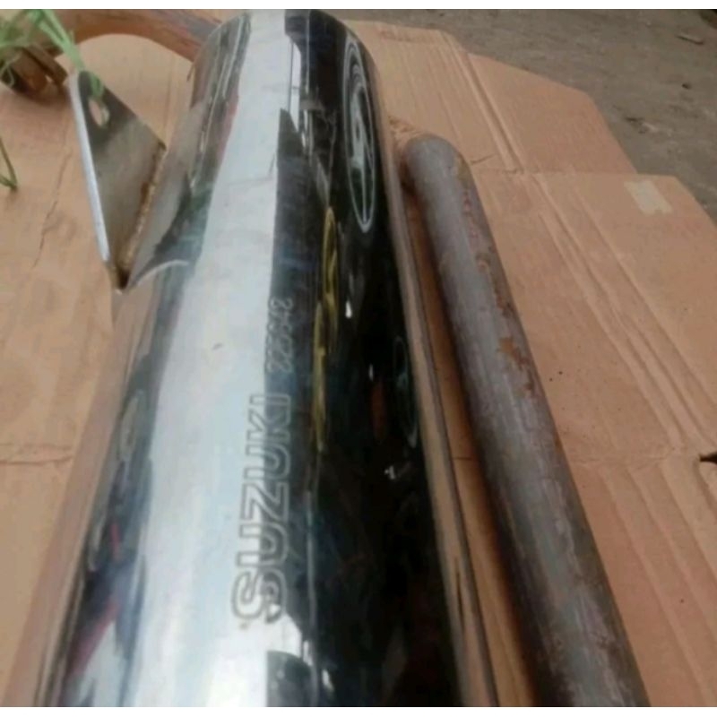 knalpot standar Suzuki Satria Fu original copotan