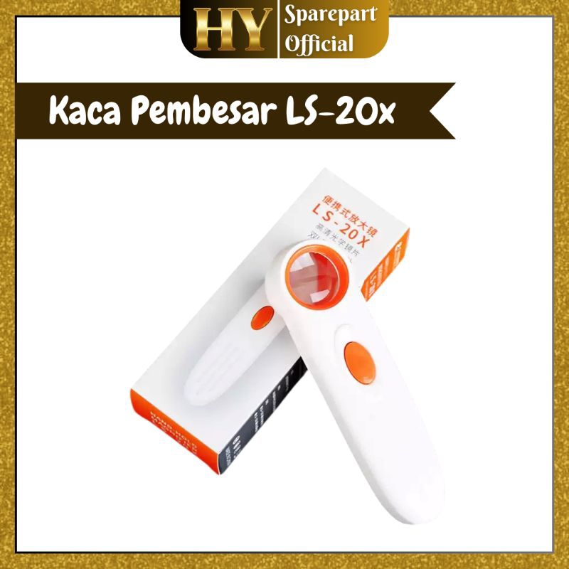 

HY- Kaca Pembesar Long Sheng Ls 20X Hold Hand Loop Tools Magnifier Ls-20X Lampu 2 Led Ori