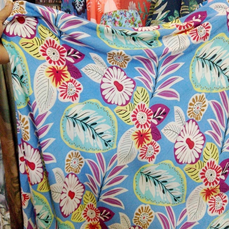 kain Silky motif bunga // kain Silky motif // kain Silky premium // pdt