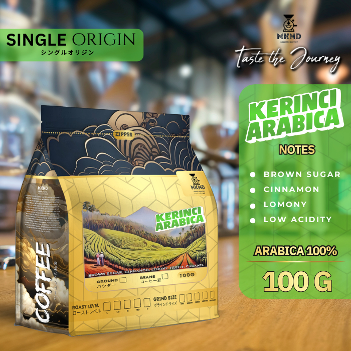 

KOPI ARABIKA KERINCI GRADE 1 SINGLE ORIGIN 100 GRAM | MKND COFFEE ROASTERY