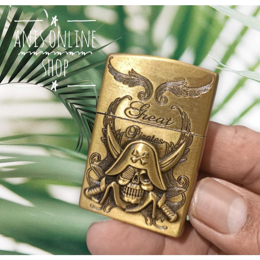 Mancis Korek Api Motif Pirates Korek Isi Ulang Unik