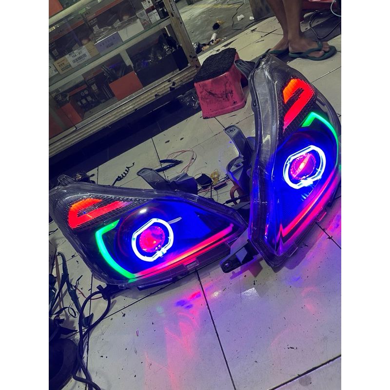 Lampu depan avanza xenia 2012-2015 custom headlamp biled proji
