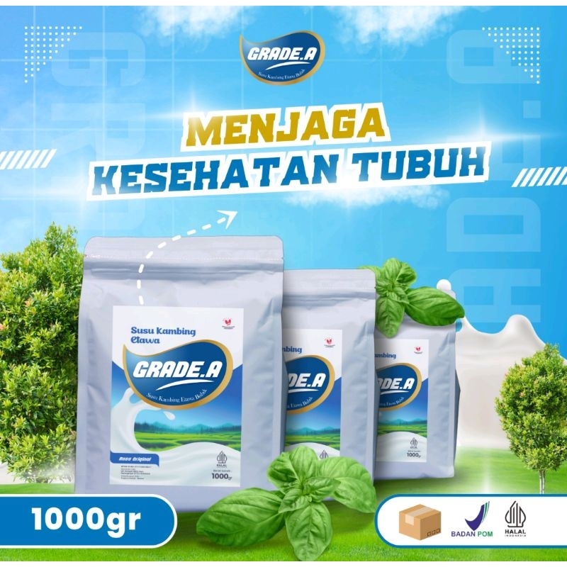 

Susu Kambing Etawa Grade A original gurih 1000gr