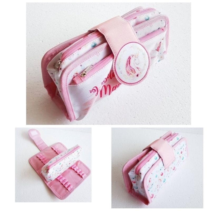 

TEMPAT PENSIL DOUBLE CUSTOM MOTIF NAMA ANAK Pencil Case kids SOUVENIR ULTAH GOODIE BAG KEKINIAN