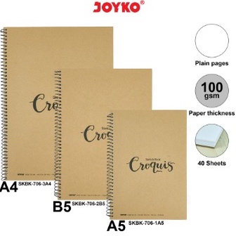 

Serba Populer BUKU GAMBAR SKETSA JOYKO SKBK761A5 KRAFT SKETCH BOOK SKETCHBOOK UKURAN A5 POLOS ANAK TEBAL MURAH