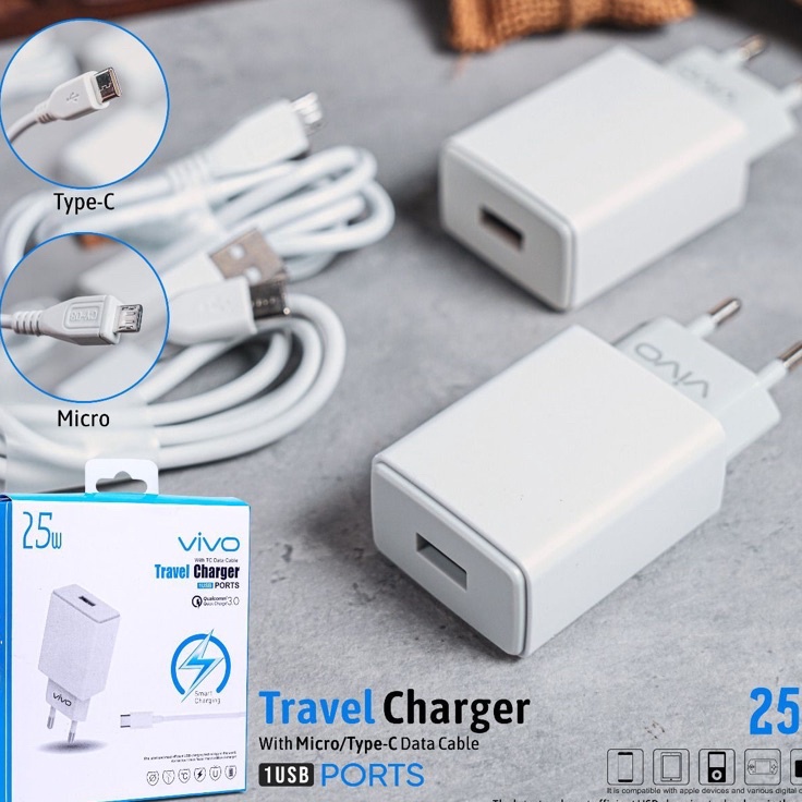 Update Terbaik  Tc Travel Charger Original Vivo Ak933 25W Fast Charging Quick Charge
