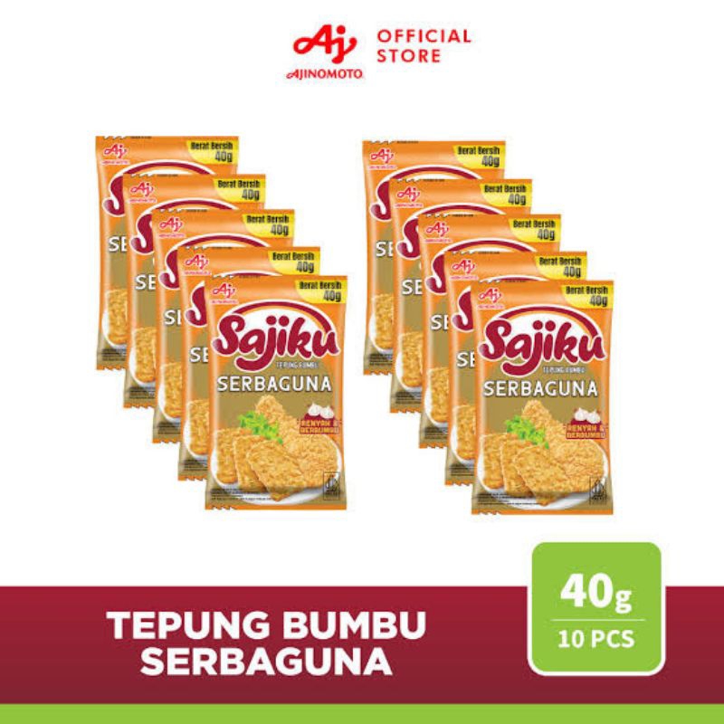 

Sajiku Tepung serbaguna renteng 40gram isi 10pcs / Tepung Sajiku serbaguna sachet