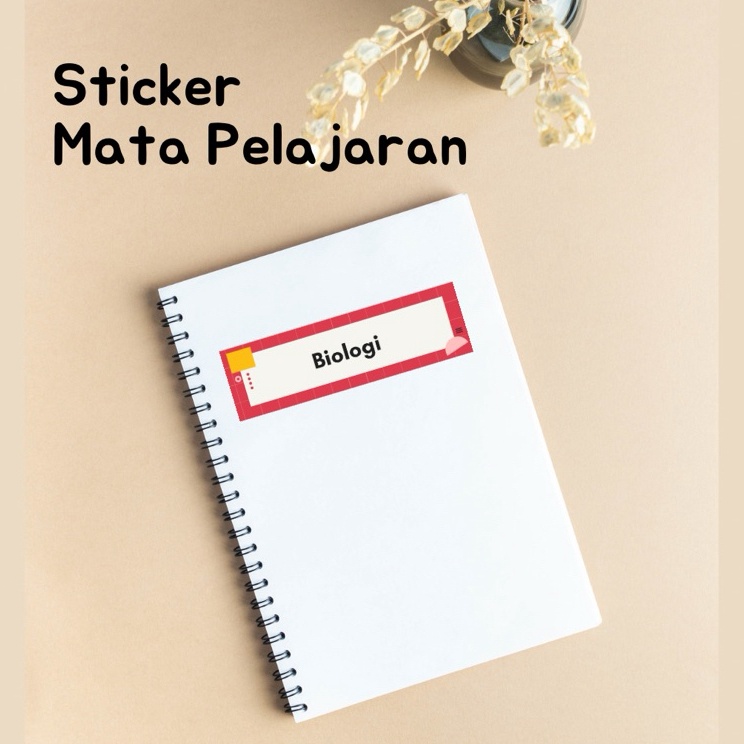 

STICKER Label Mata Pelajaran Alat Tulis Waterproof Anti Air untuk Buku Binder A5 A4