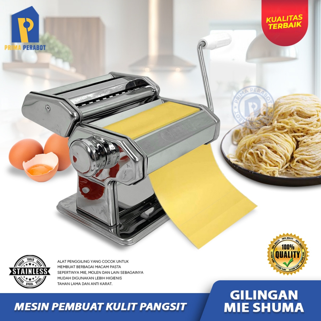 Gilingan Mie Molen Mesin Pembuat Kulit Pangsit Shuma