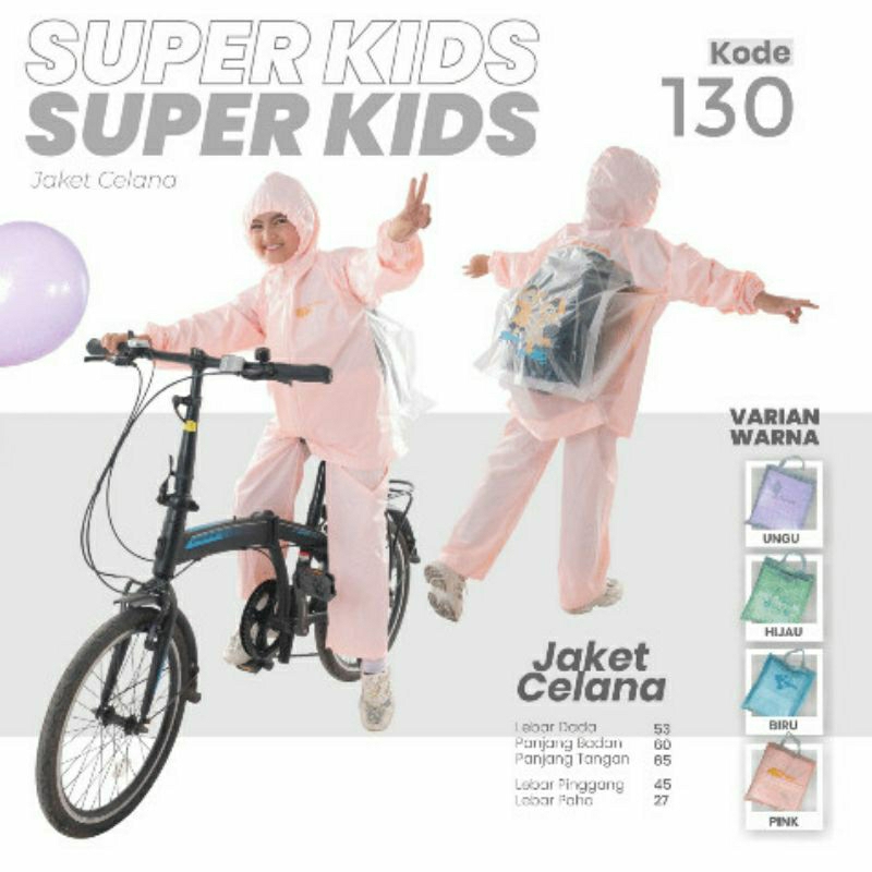 Jas Hujan Anak Plevia /Plevia Jas Hujan Anak 7-12 tahun