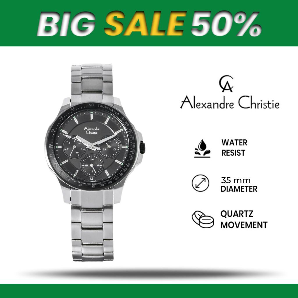 SALE Jam Tangan Wanita Alexandre Christie AC 6352 BF BTBBA Original Resmi
