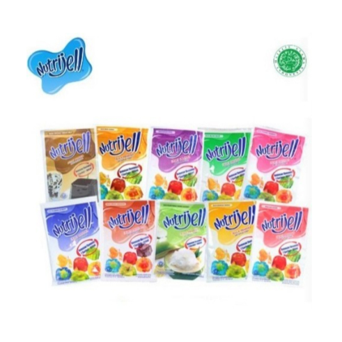 

NUTRIJELL Jelly Agar Ager Kenyal Lembut Nutrijel Banyak Rasa Flavour CHOCOLATE
