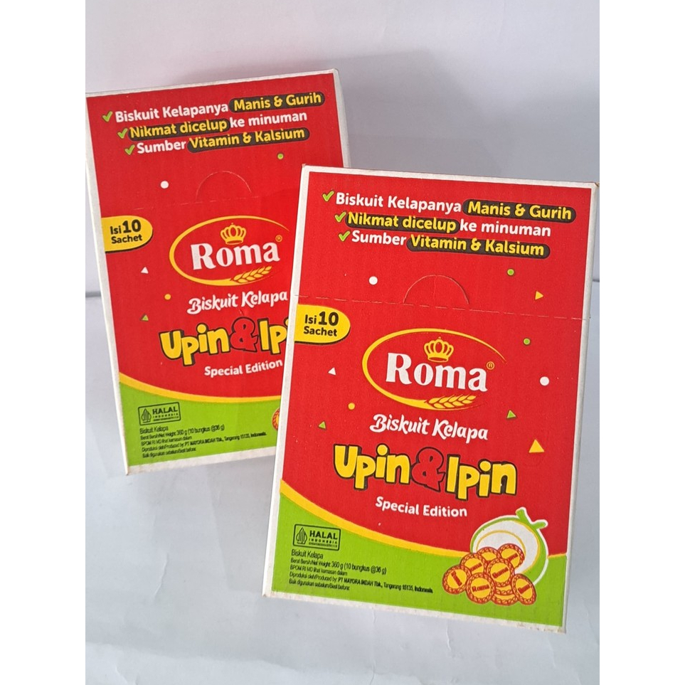 

Roma Biskuit Kelapa Upin & Ipin Special Edition Isi 10 Sachet