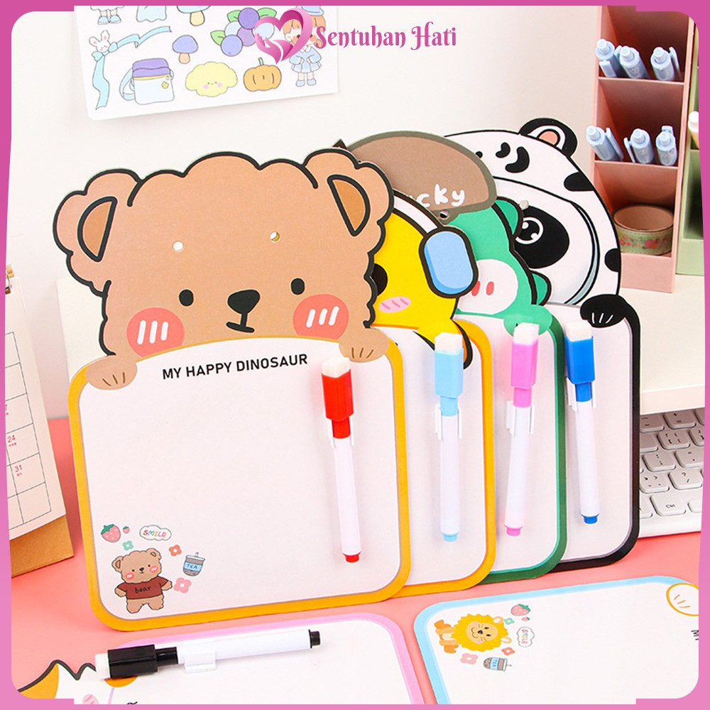 

Mini Board Toy Free Spidol Bisa Dihapus dengan Tali Gantung / Papan Tulis Mini Anak Karakter Lucu / Mainan Edukasi Anak Sentuhan Hati M353