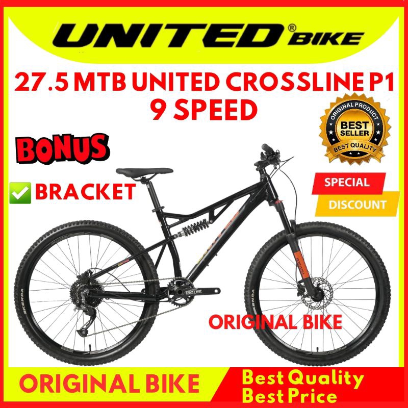 SEPEDA GUNUNG 27.5 MTB UNITED CROSSLINE P1 NEW
