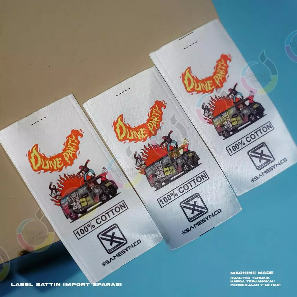 

Label Satin Premium Label Satin Custom Label Satin sublim cetak satik sparasi