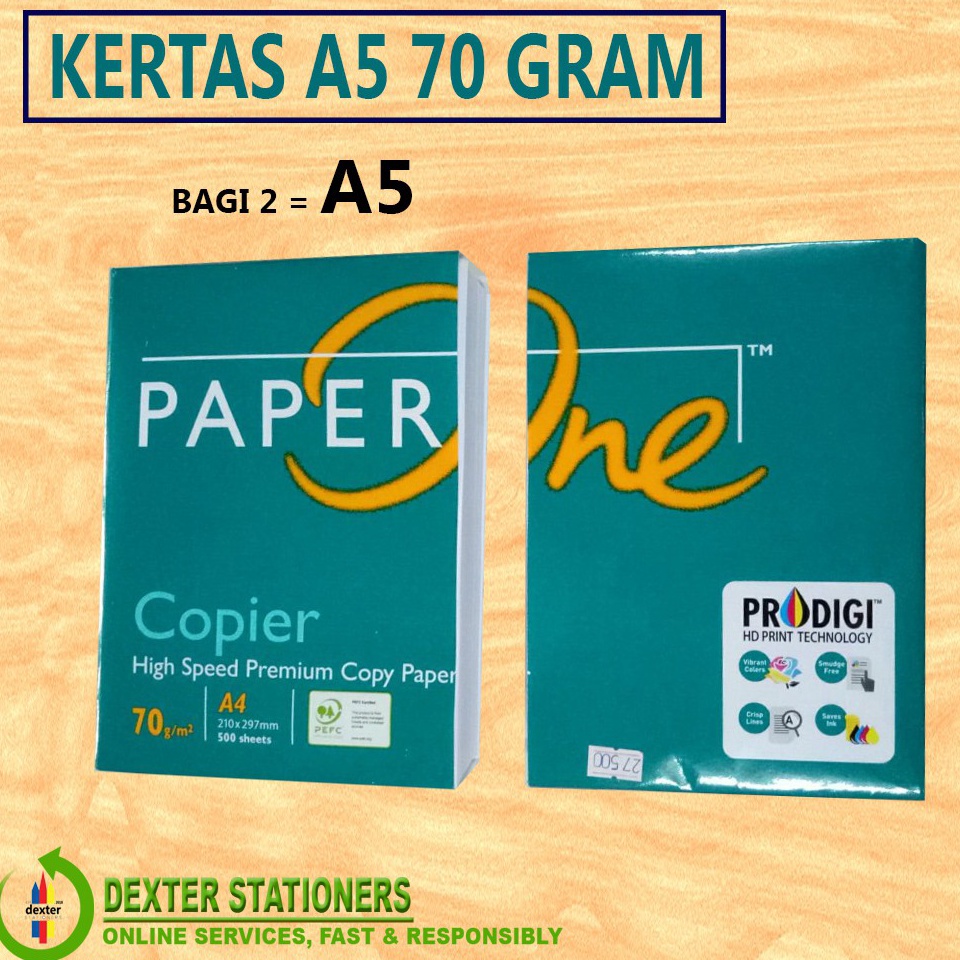 

KODE ZY7Z9 KERTAS HVS A5 7GRAM KERTAS A5 7GR PUTIH DAN WARNA PAPERONE COPYPAPER A4 BAGI 2 PRINT RESI