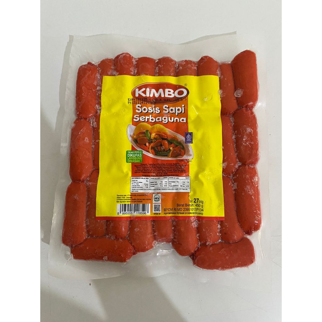 

Kimbo Sosis Sapi Merah isi 27 450gr