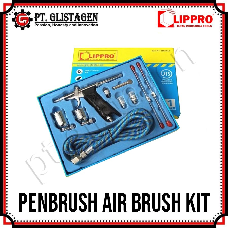 Lippro 9882-SL3 Air Brush Set Pen Brush Kit Penbrush Pen brush Pistol Airbrush Set Gun Lukis Air Pai
