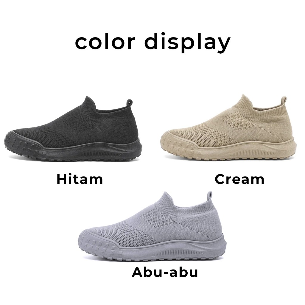 bestpromo promo terbaru ruimo sepatu sneakers slip on pria terbaru bahan premium import - 102