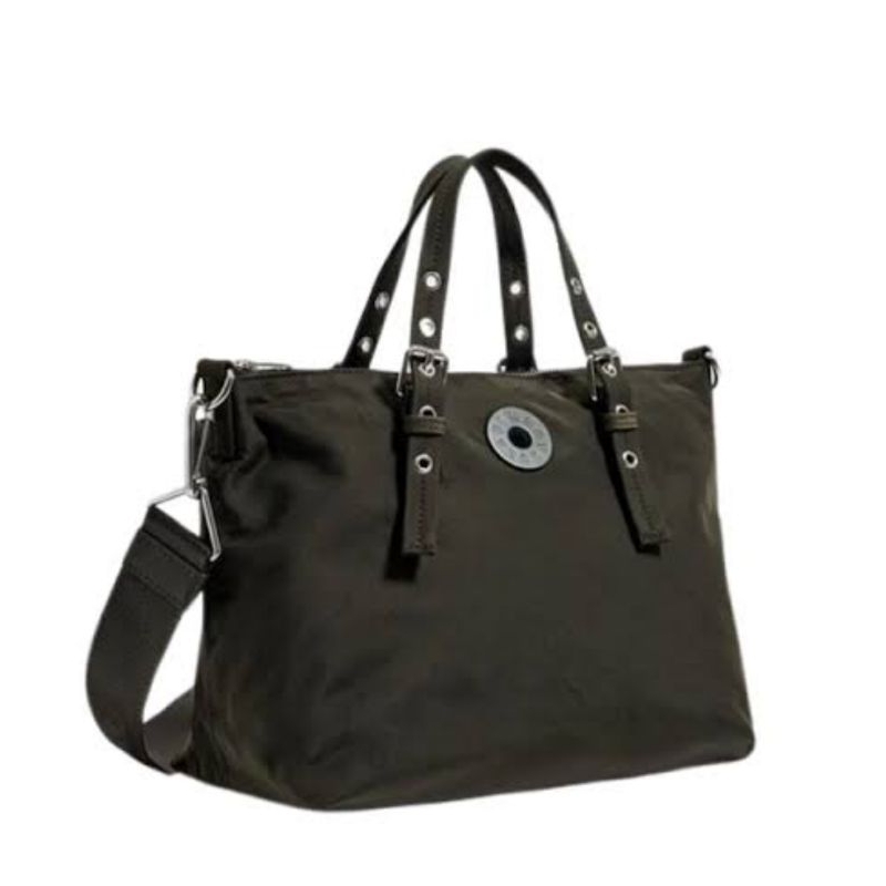 Tas Slempang Wanita Original Bimba Y Lola Medium Nylon Shopper Bag Black 222BBHJ2J.T2000