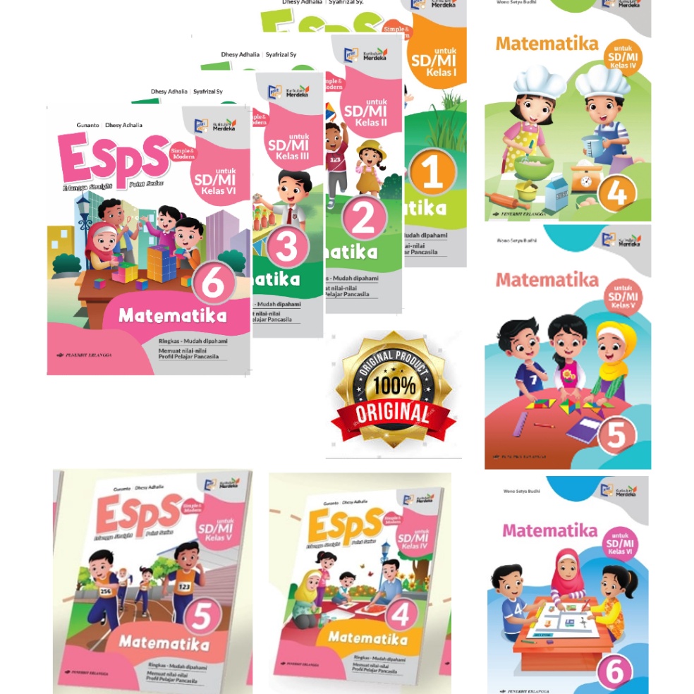 

KODE CZ9KP MATIMATIKA KURMER SD ERLANGGA KELAS 123456