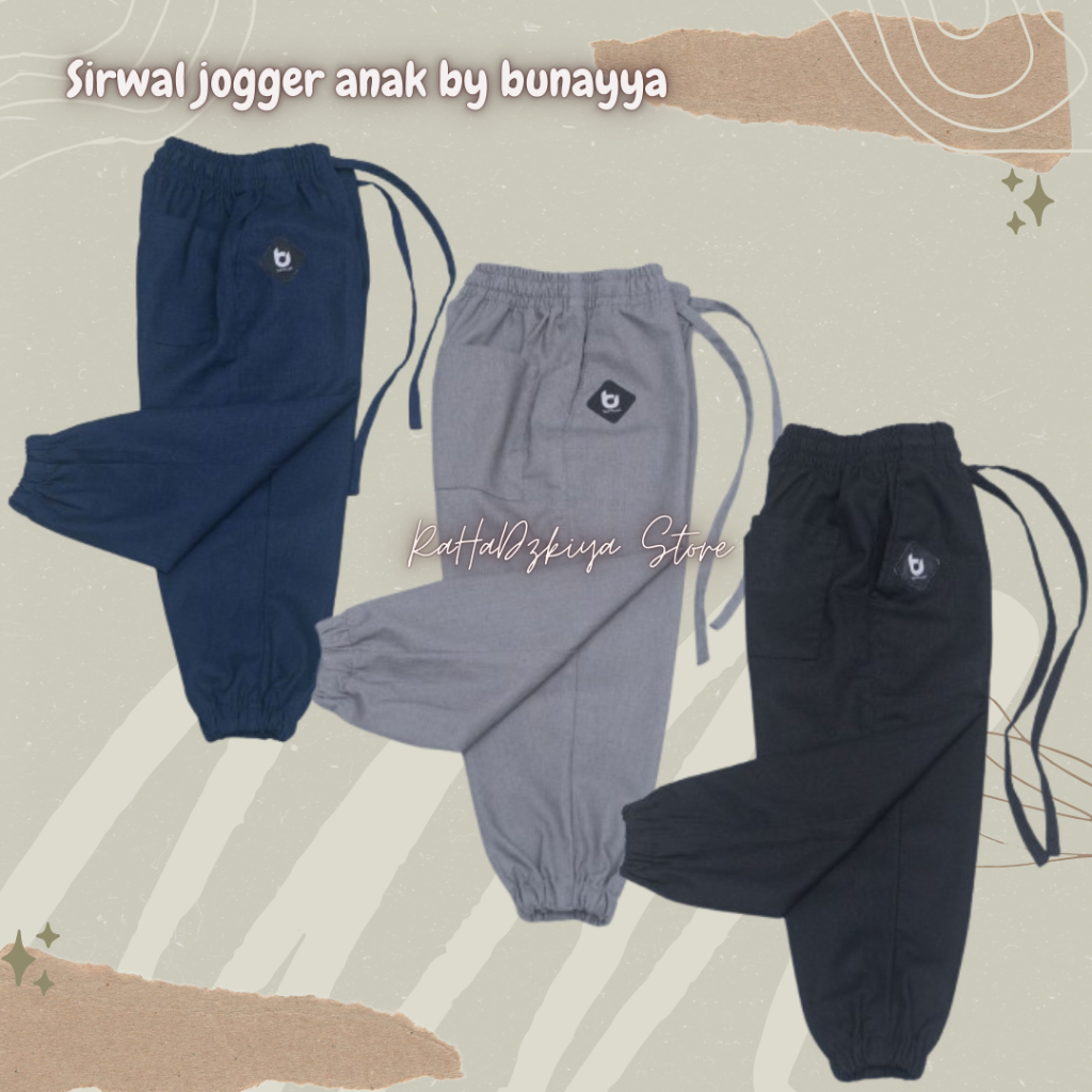 Sirwal jogger anak by Bunayya Sunnah Clothing