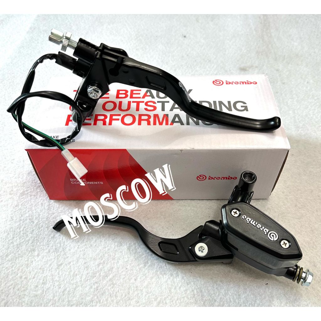 SET HANDLE KANAN KIRI BREMBO MASTER REM TABUNG KACA OVAL KIRI KOPLING DUDUKAN SPION ORI Beat Vario R