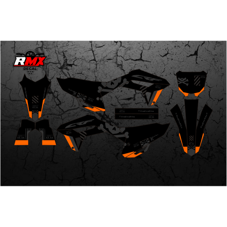 DECAL CRF 250-450 R 2021 FULLBODY (003) DEKAL STIKER CRF 250R 450R 2022 2023 2024 HITAM IJO STABILO,