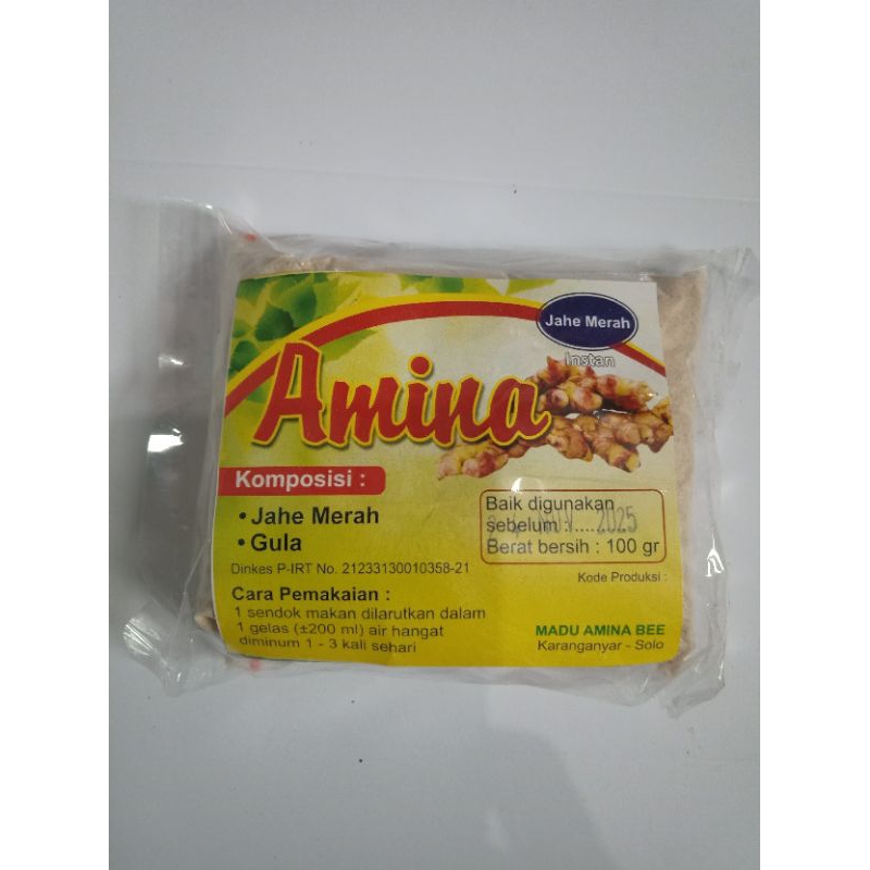 

Amina Jahe Merah Dengan Gula 100 gram