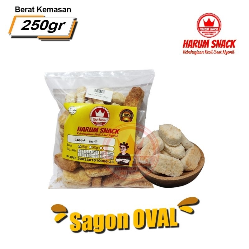

SAGON OVAL 250 GRAM [Harum Snack Official] SNACK KILOAN MAKANAN RINGAN