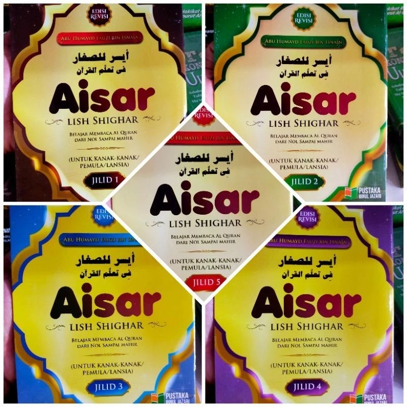 Buku Aisar Jilid 1-5 Balajar Membaca Al-Quran Dari Nol Sampai Akhir