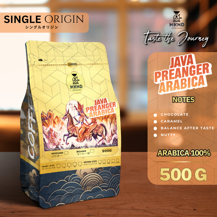 

KOPI ARABIKA JAVA PREANGER GRADE 1 SINGLE ORIGIN 500 GRAM | MKND COFFEE