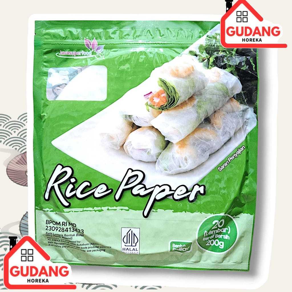 

JAVA RICE PAPPER BULAT 200gr (20 lembar) - JAVA RICE PAPPER BULAT (20 lembar) - BANH TRANG HIGH QUALITY RICE PAPPER - KULIT LUMPIA VIETNAM