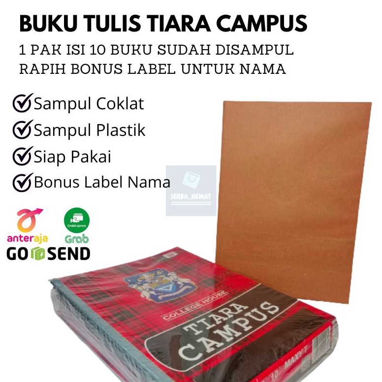 

KODE TGYOW Tiara Campus isi 38 lembar SUDAH DI SAMPUL COKLAT SAMPUL PLASTIK
