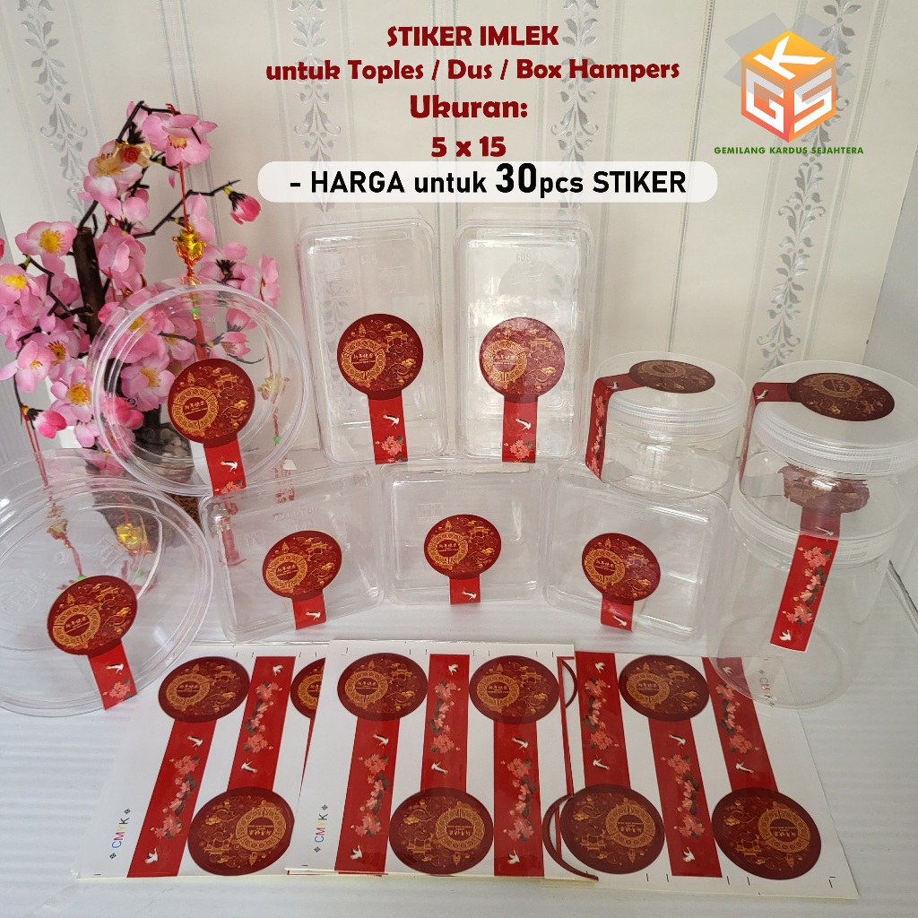 

30pcs Stiker Toples Imlek | Stiker Imlek | Sticker Imlek | Stiker Box Imlek | Stiker Toples