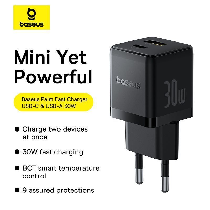 Baseus Charger 30W Fast Charging Palm Series BCT Cooling System Cut Off