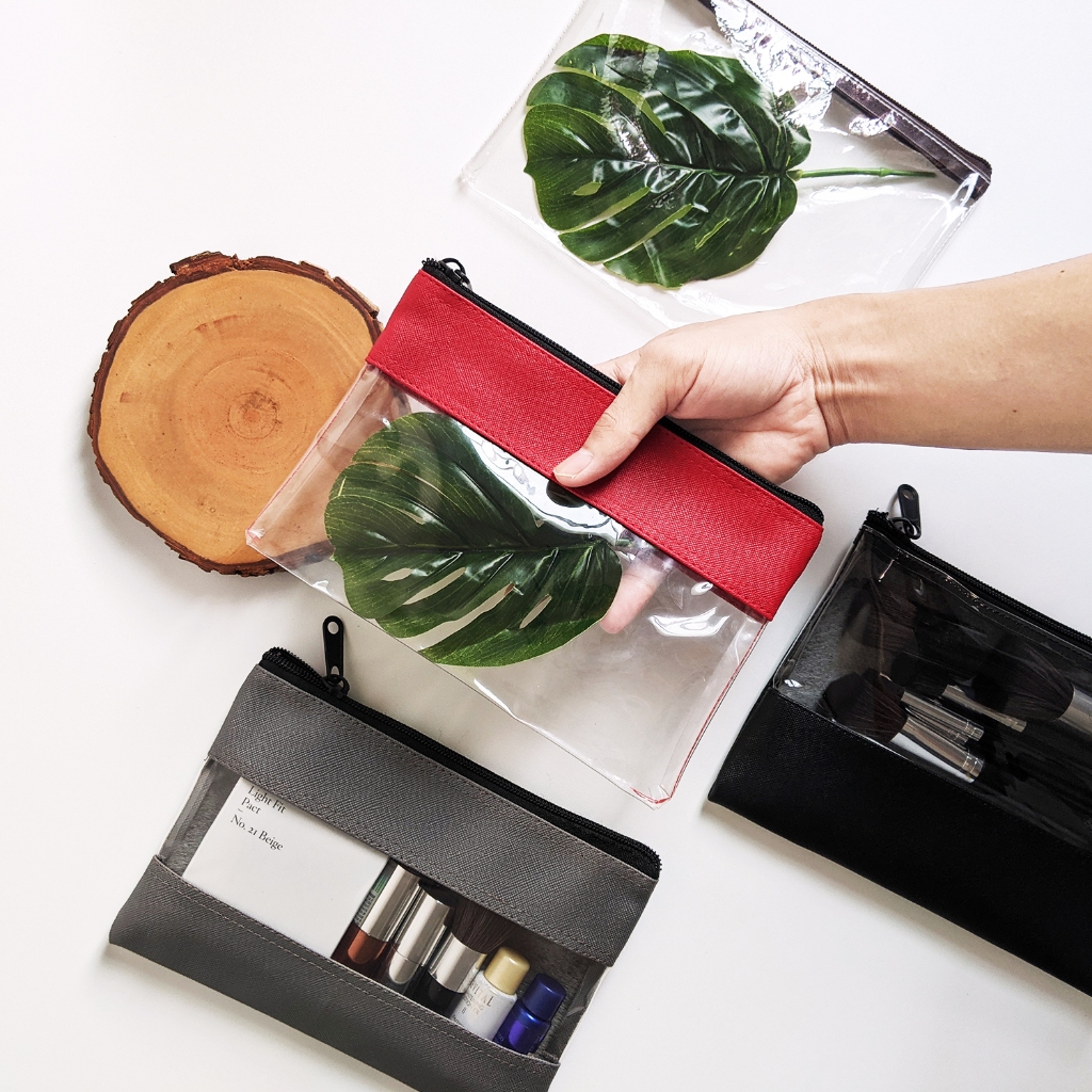 Dompet / Pouch Mika Transparan Untuk Tempat Masker