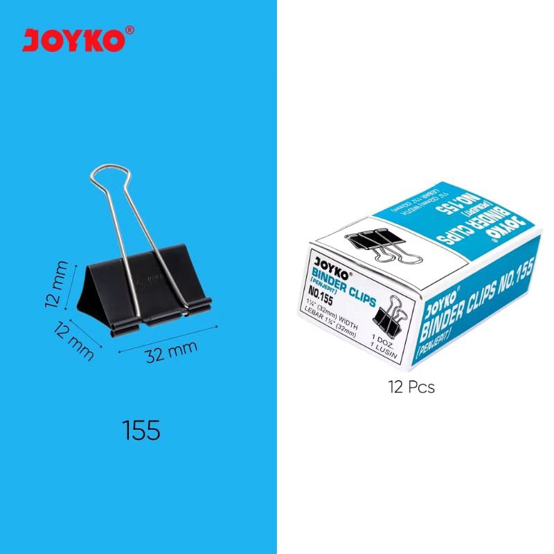 

JOYKO Binder Clip 32Mm (155)/(DAPAT 12PC)