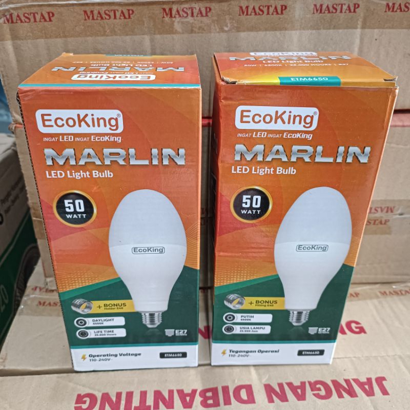 Lampu EcoKing Marlin LED Light Bulb 50 Watt Putih