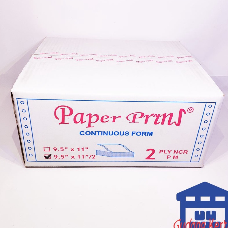 

KODE QK67K CONTINUOUS FORM 912 X 112 2PLY PAPERPRYNS BAGI 2