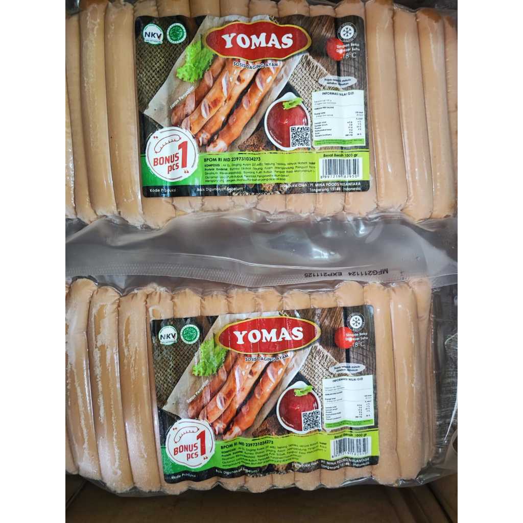 

Yomas sosis ayam cocktail 1 kg isi 41 halal enak laris sosis ayam cocktail 1kg yomas