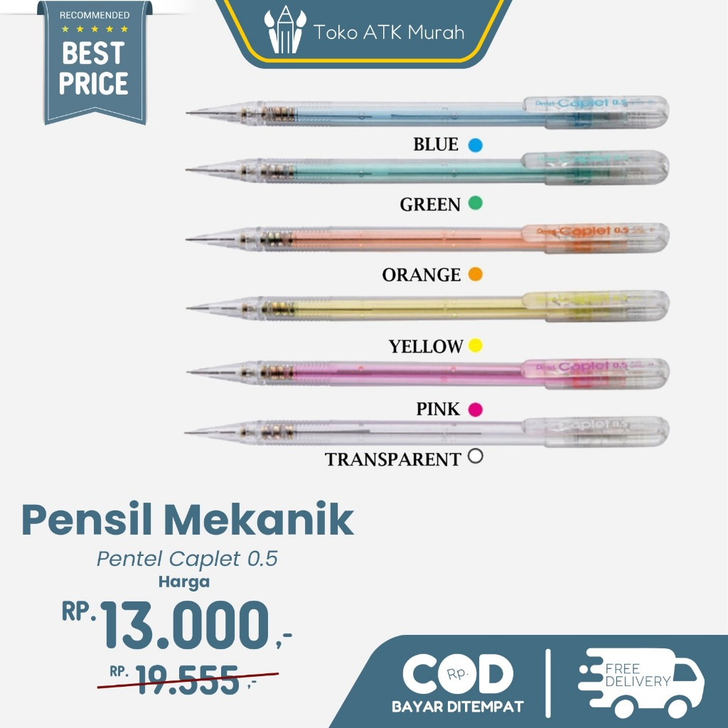 

Pensil Mekanik / Mechanical Pencil Pentel Caplet 0.5mm